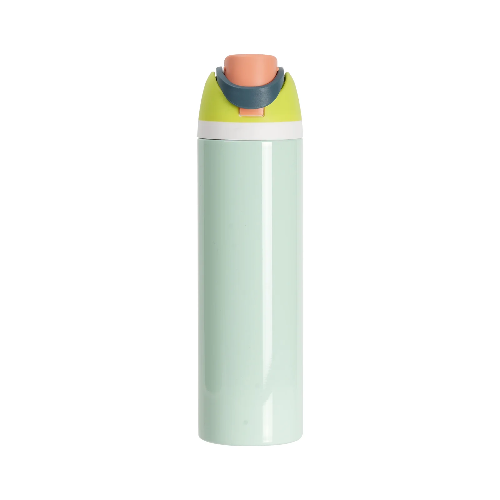 32oz 960ml Sublimation Stainless Steel Water Bottle with Sip Spout and Push-button Lid with Lock (Glossy, Light Green) thumbnail 1