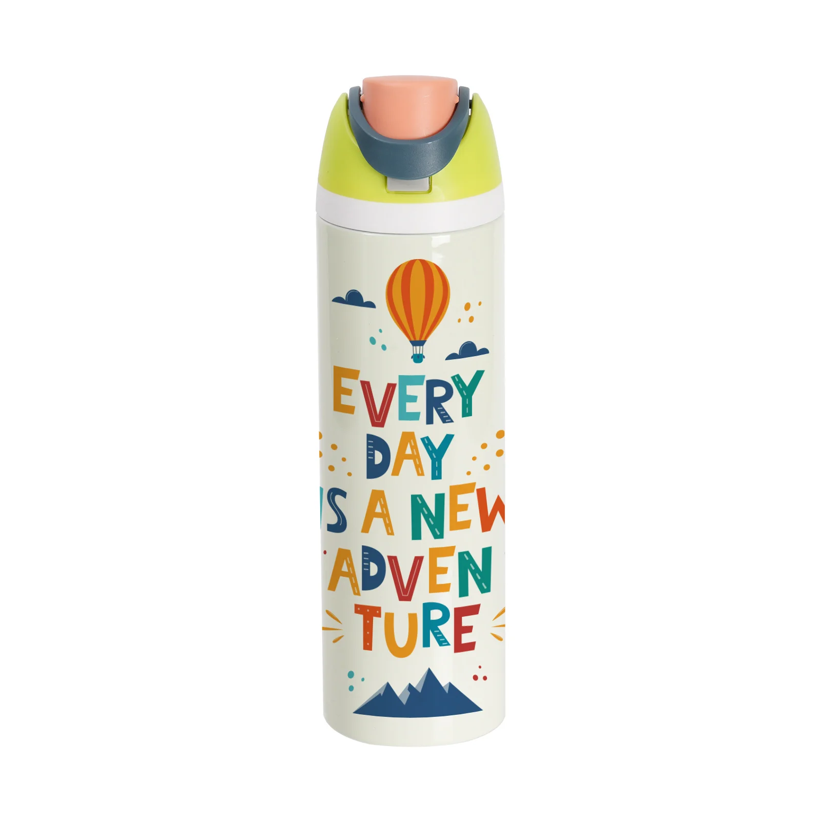32oz/960ml SS Water Bottle with Flip One Touch Portable Lid (White) thumbnail 2