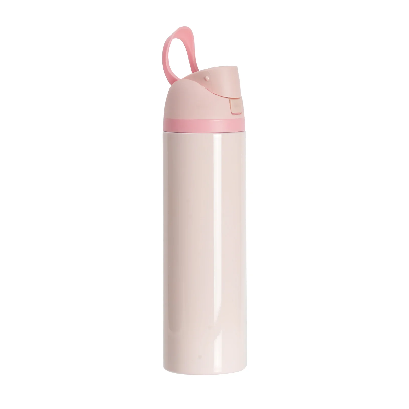 32oz 960ml Sublimation Stainless Steel Water Bottle with Sip Spout and Push-button Lid with Lock (Glossy, Pink) thumbnail 6