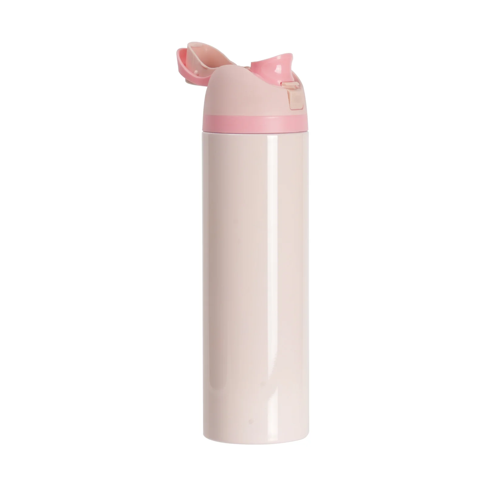 32oz 960ml Sublimation Stainless Steel Water Bottle with Sip Spout and Push-button Lid with Lock (Glossy, Pink) thumbnail 7