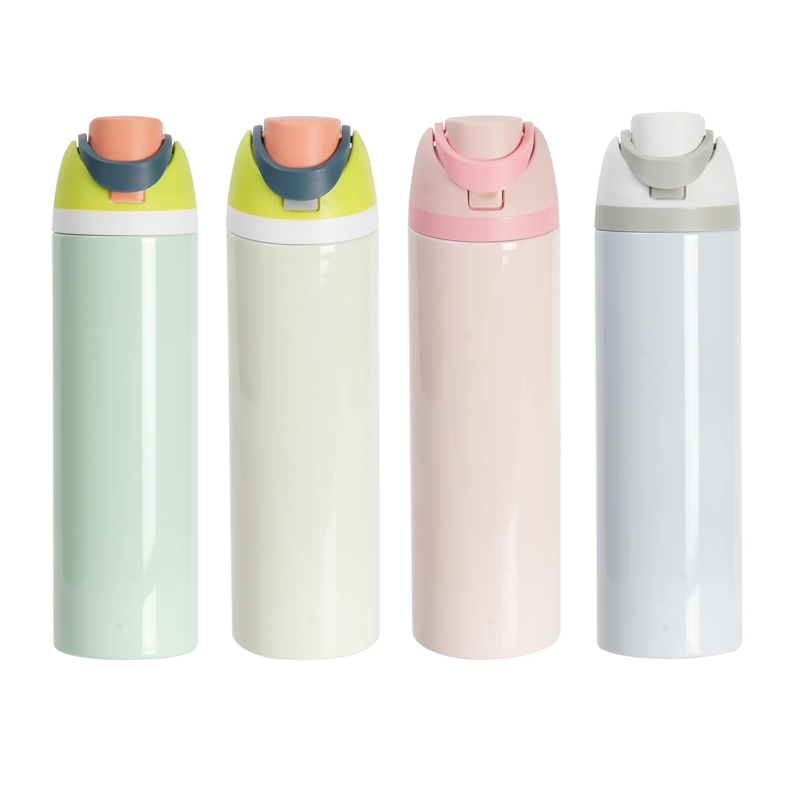 32oz 960ml Sublimation Stainless Steel Water Bottle with Sip Spout and Push-button Lid with Lock (Glossy, Pink) thumbnail 8