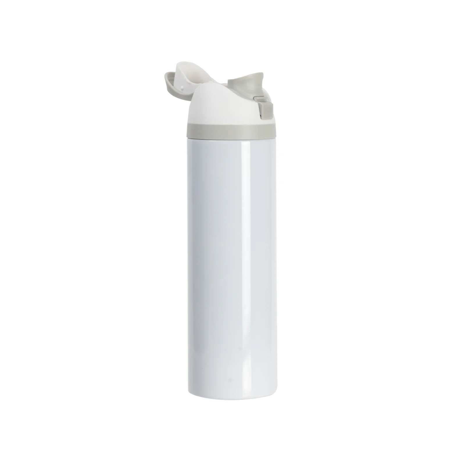 32oz 960ml Sublimation Stainless Steel Water Bottle with Sip Spout and Push-button Lid with Lock (Glossy, Grey) thumbnail 7