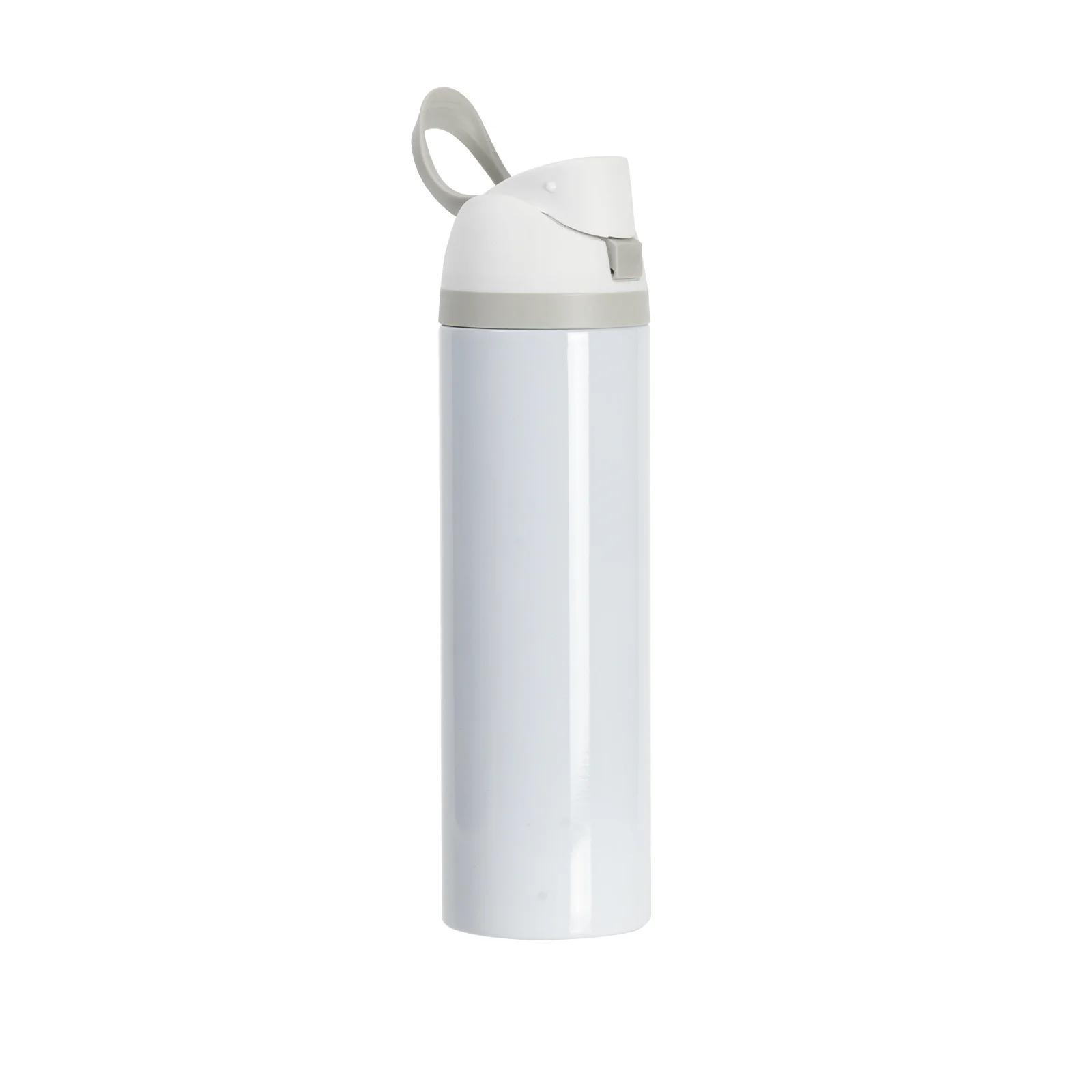 32oz 960ml Sublimation Stainless Steel Water Bottle with Sip Spout and Push-button Lid with Lock (Glossy, Grey) thumbnail 8
