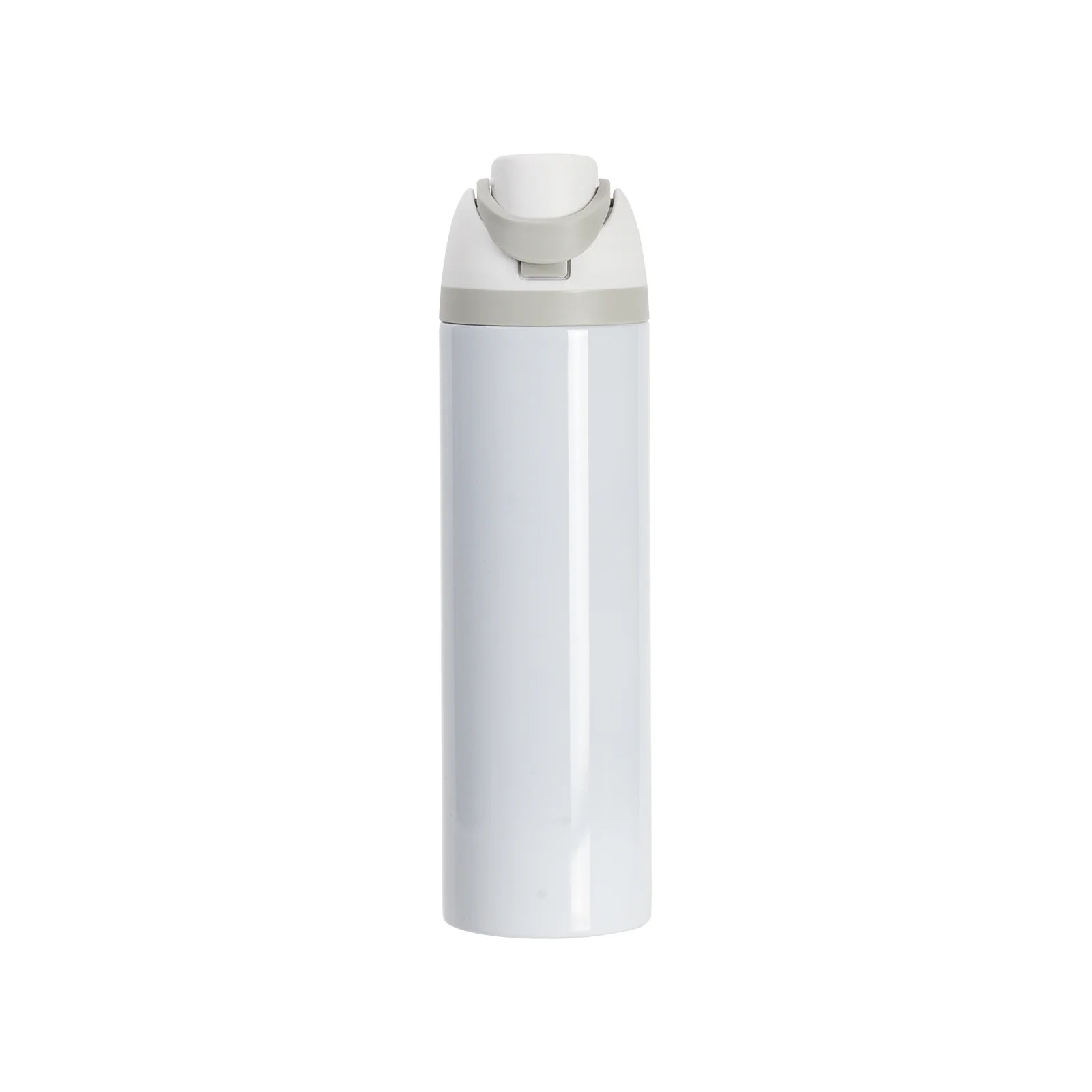 32oz 960ml Sublimation Stainless Steel Water Bottle with Sip Spout and Push-button Lid with Lock (Glossy, Grey) thumbnail 1