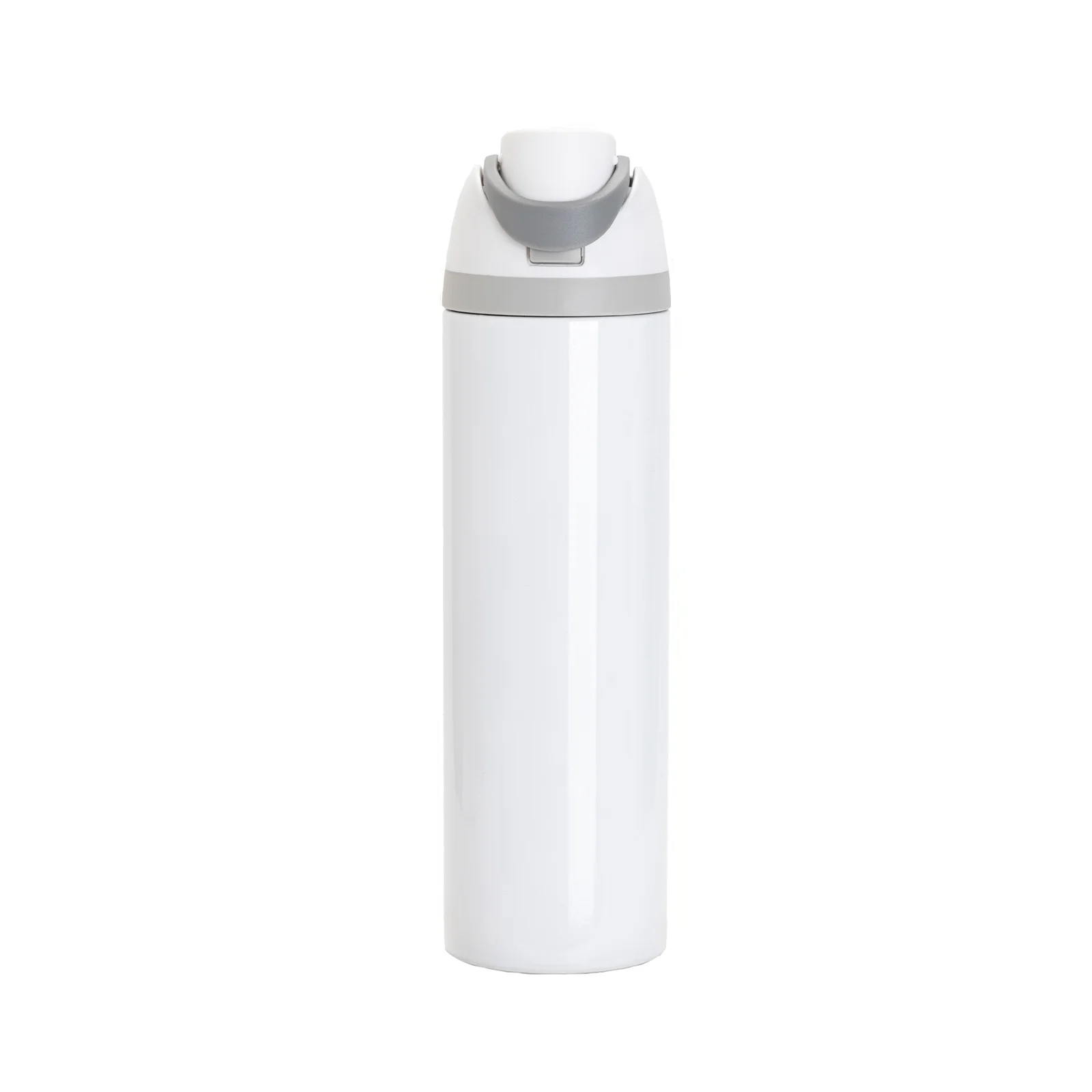 32oz 960ml Sublimation Stainless Steel Water Bottle with Sip Spout and Push-button Lid with Lock (Glossy White)