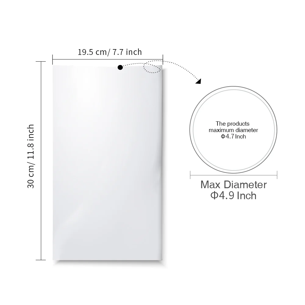 Shrink Film for 40oz tumbler with metal handle (300*195mm)
