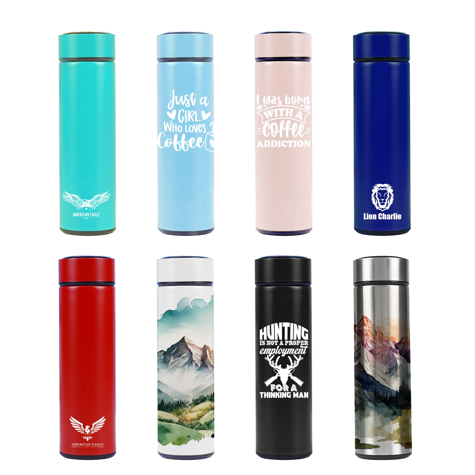 16oz Stainless Steel Thermal Flask with Smart Temperature Display Lid thumbnail 2