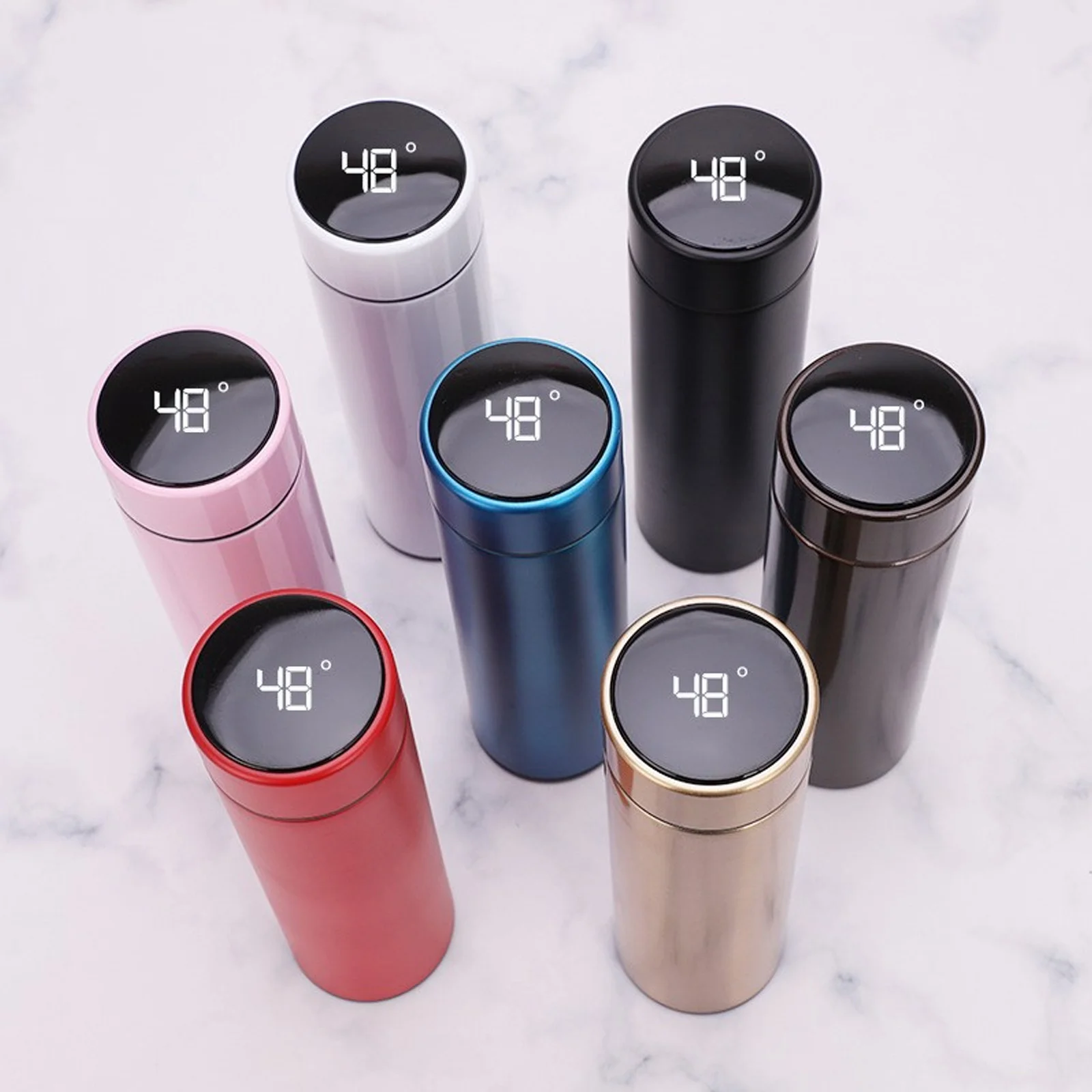 16oz Stainless Steel Thermal Flask with Smart Temperature Display Lid thumbnail 5
