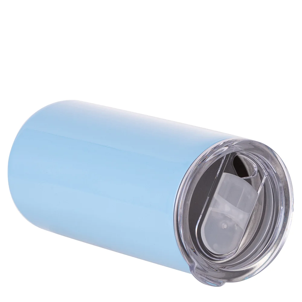 12oz 350ml 2-in-1 Straight Stainless Steel Tumbler (Light Blue) thumbnail 4