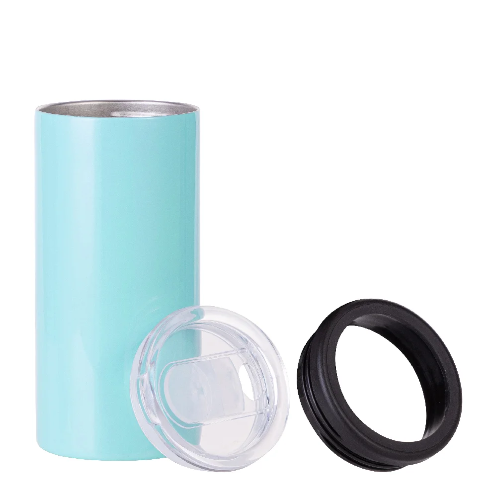 12oz 350ml 2-in-1 Straight Stainless Steel Tumbler (Mint Green) thumbnail 3