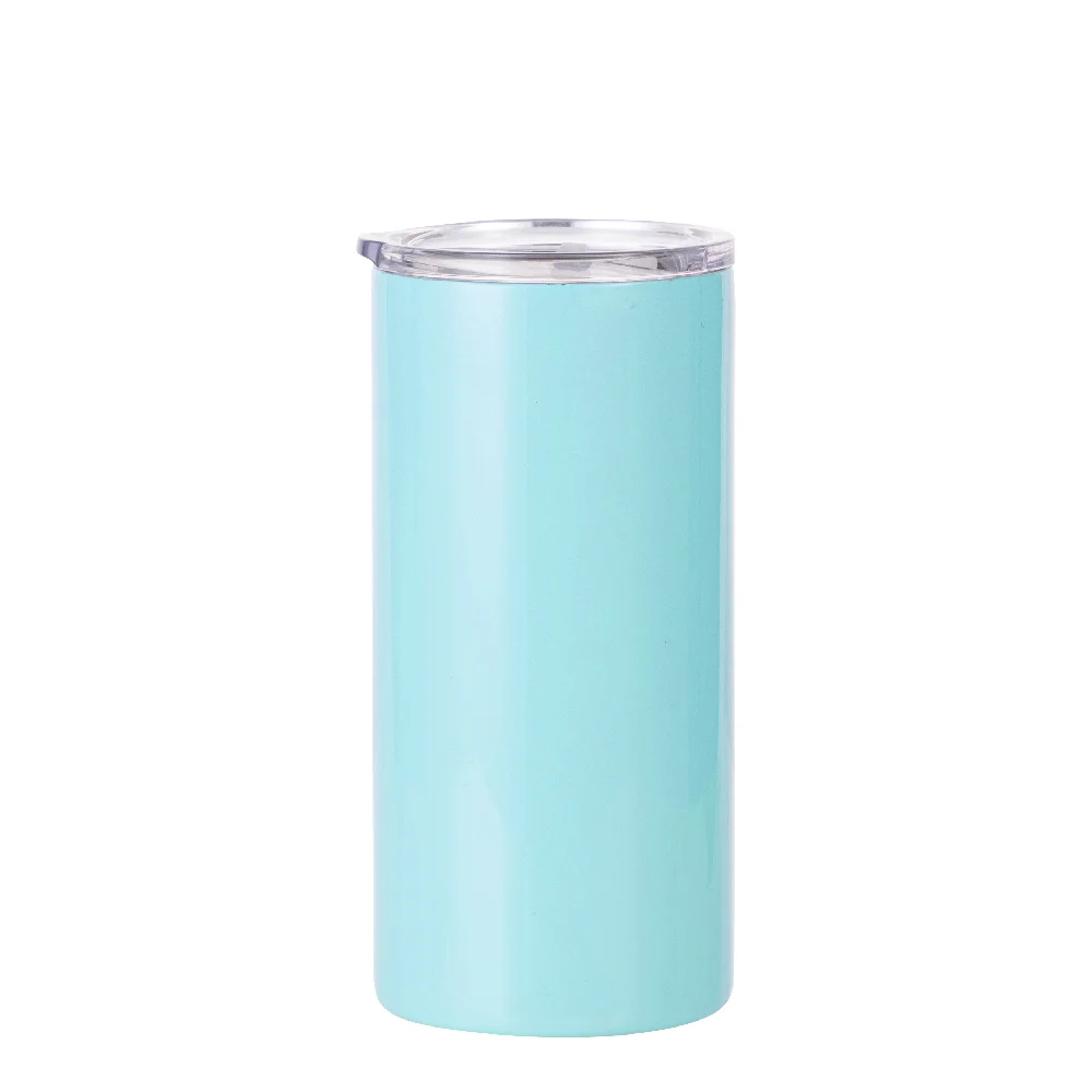 12oz 350ml 2-in-1 Straight Stainless Steel Tumbler (Mint Green) thumbnail 1