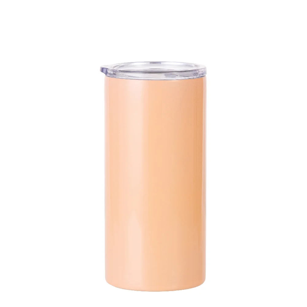 12oz 350ml 2-in-1 Straight Stainless Steel Tumbler (Orange) thumbnail 1