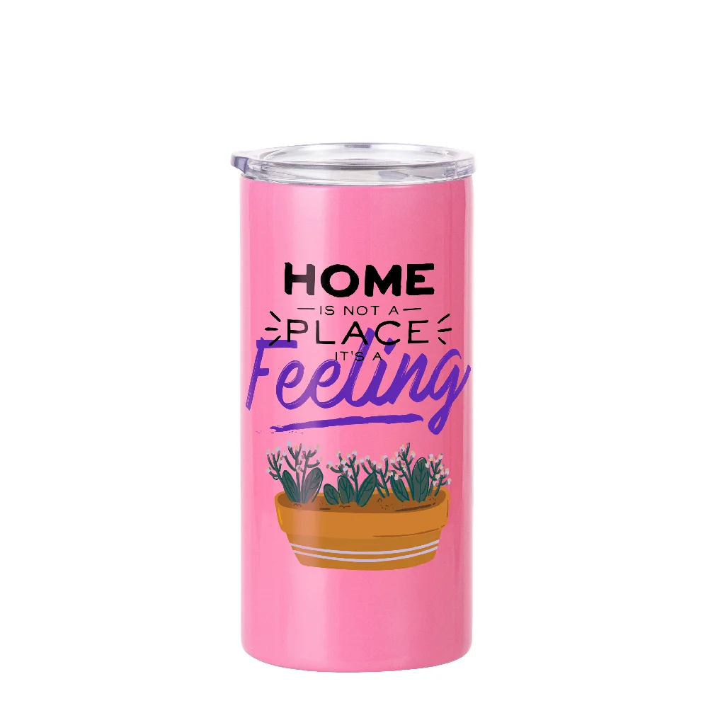 12oz 350ml 2-in-1 Straight Stainless Steel Tumbler (Pink) thumbnail 2