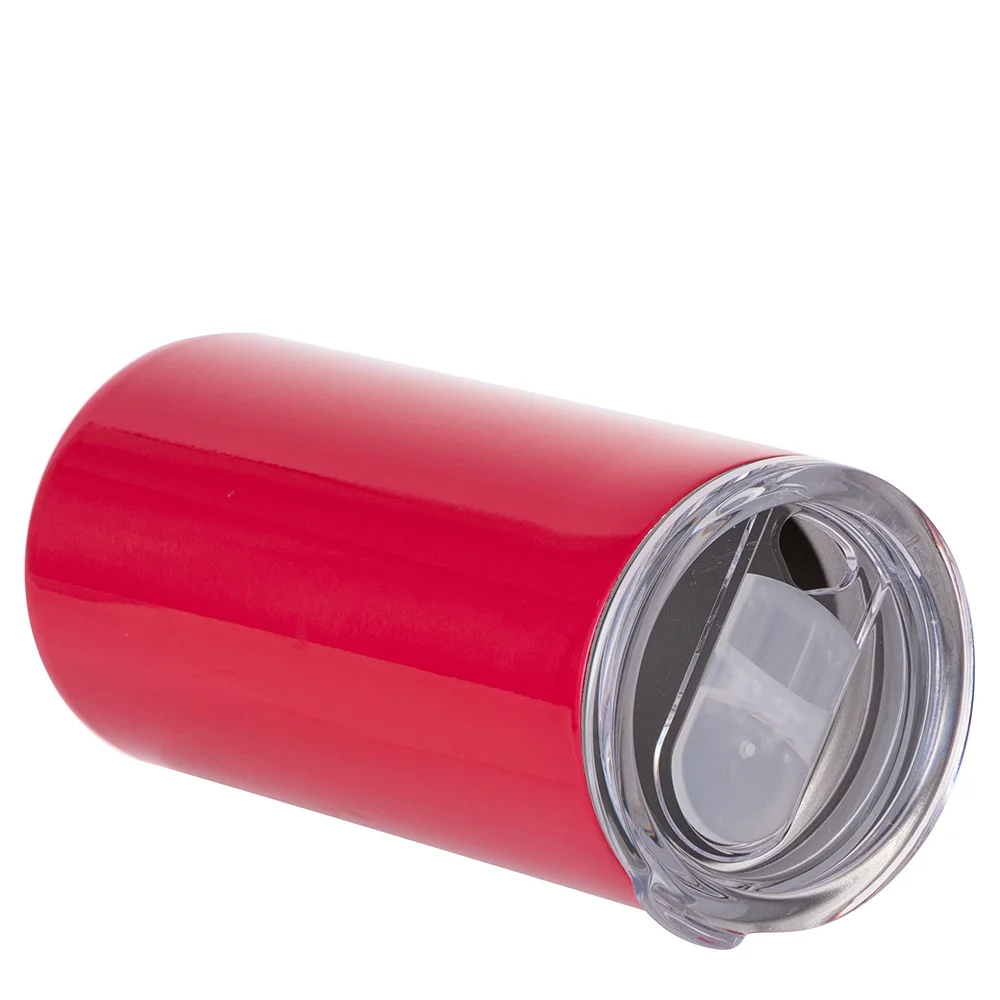 12oz 350ml 2-in-1 Straight Stainless Steel Tumbler (Red) thumbnail 4