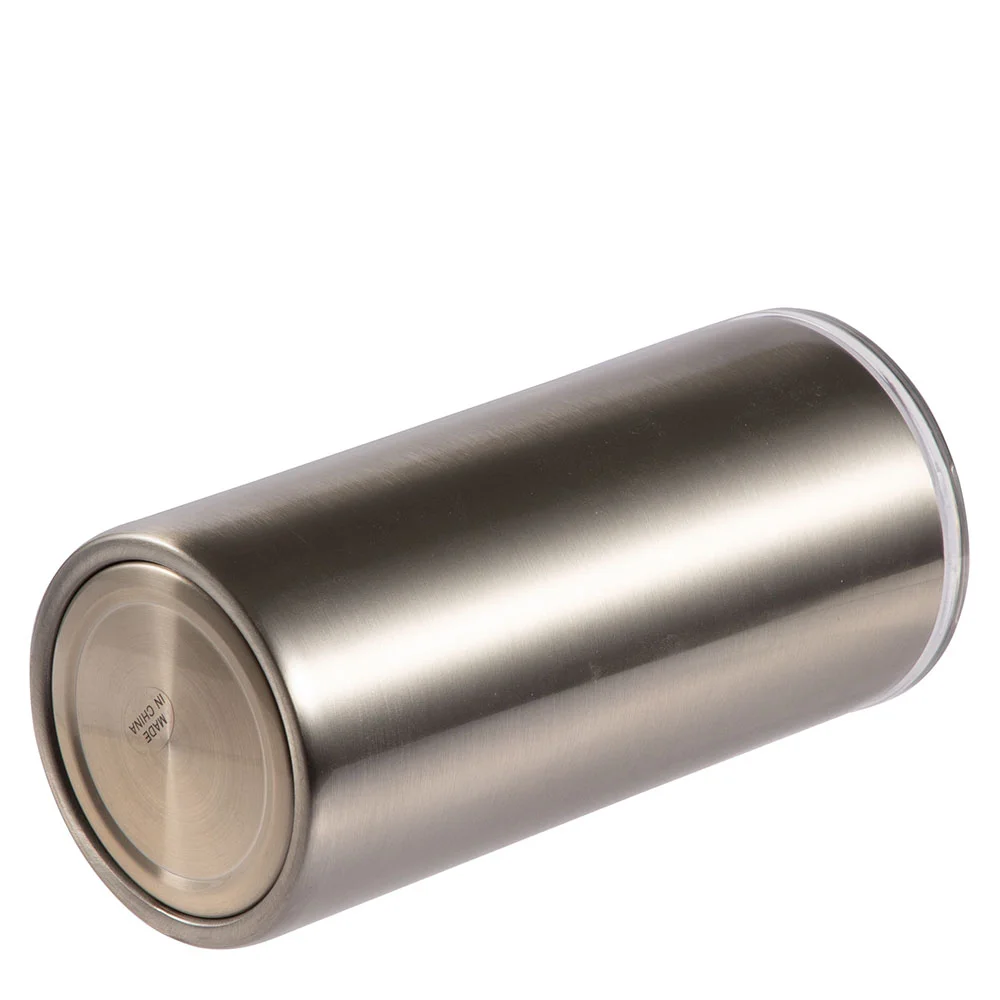 12oz 350ml 2-in-1 Straight Stainless Steel Tumbler (Silver) thumbnail 4