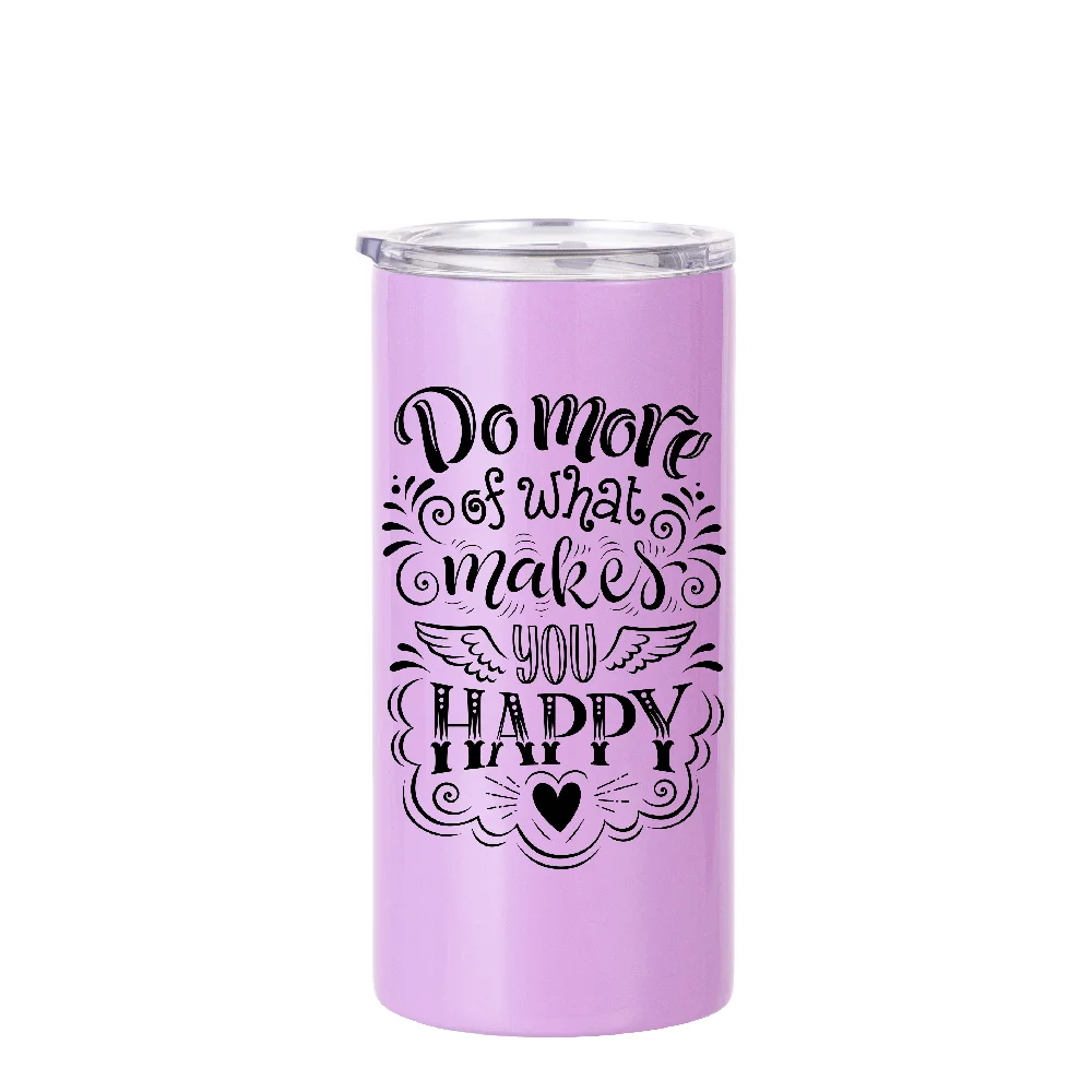 12oz 350ml 2-in-1 Straight Stainless Steel Tumbler (Purple) thumbnail 2