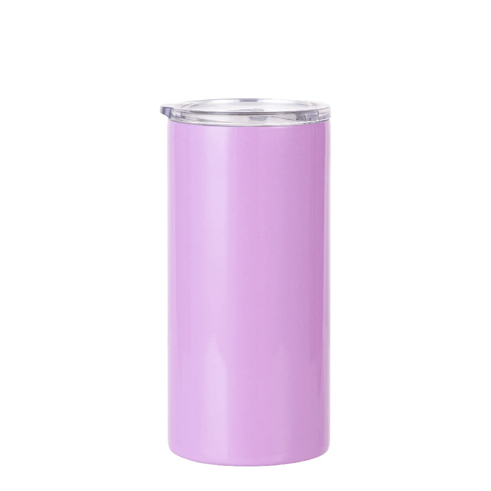 12oz 350ml 2-in-1 Straight Stainless Steel Tumbler (Purple) thumbnail 1