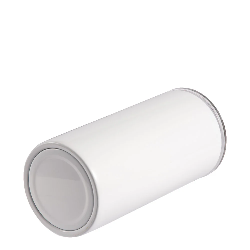 12oz 350ml 2-in-1 Straight Stainless Steel Tumbler (White) thumbnail 5