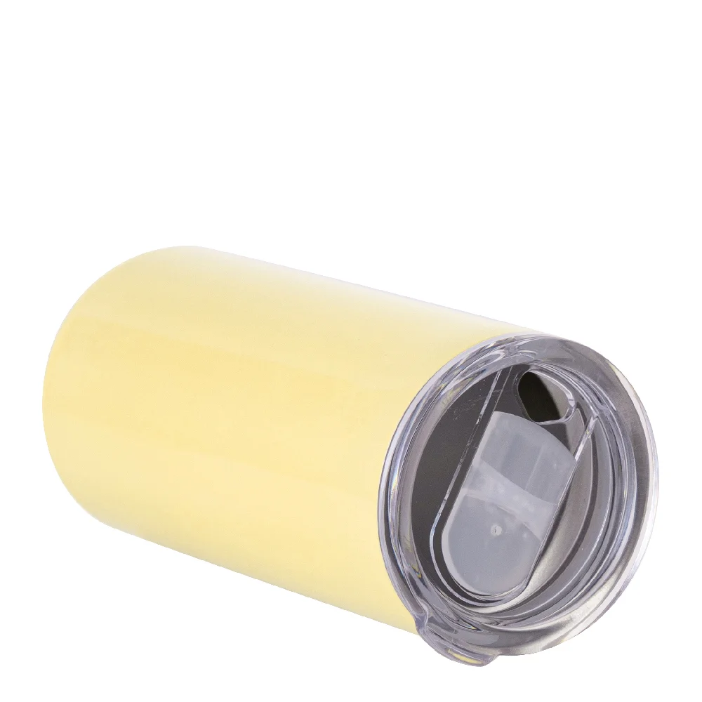 12oz 350ml 2-in-1 Straight Stainless Steel Tumbler (Yellow) thumbnail 3