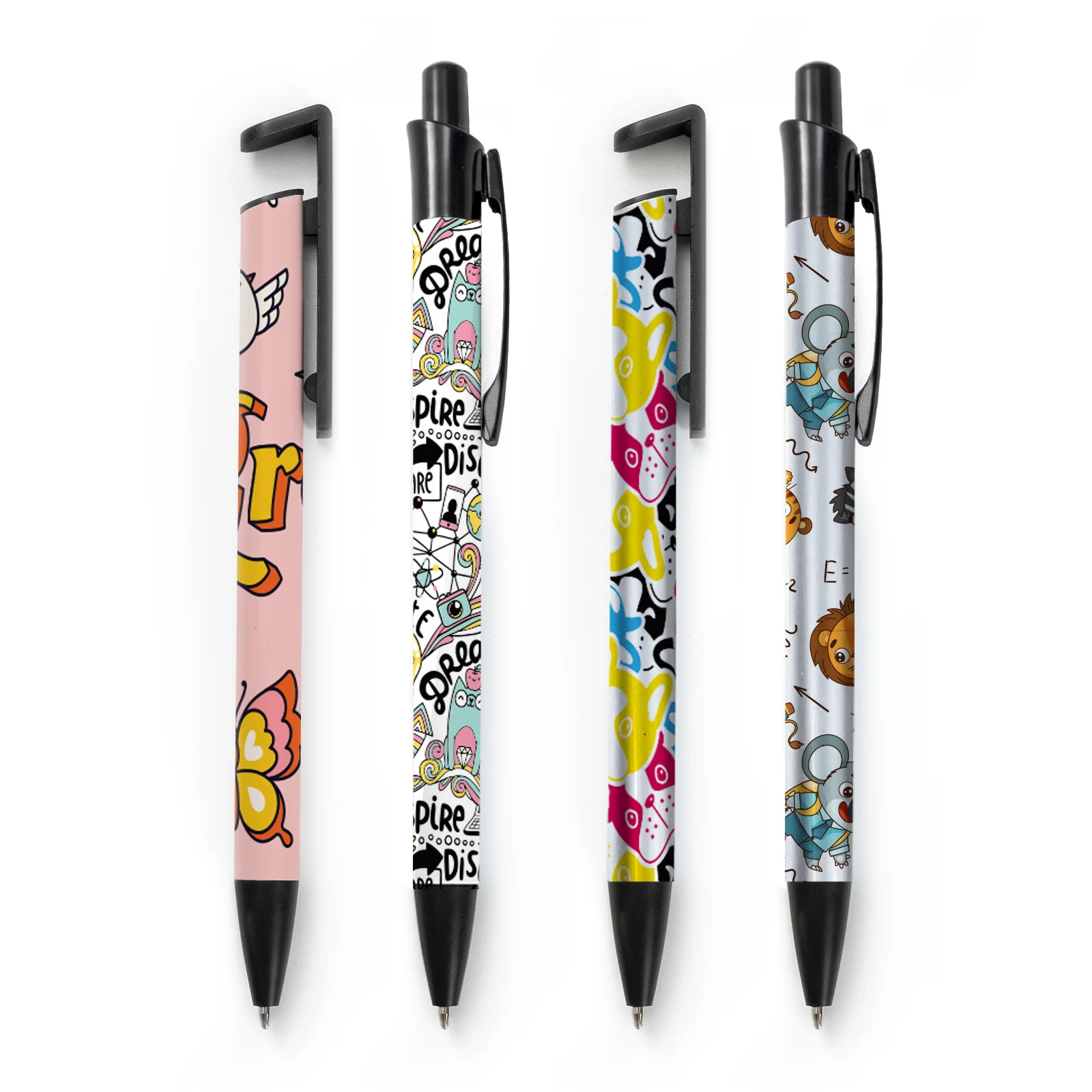 Sublimation Ballpoint Pen with Shrink Wrap (White Alu Cover & Phone Holder)