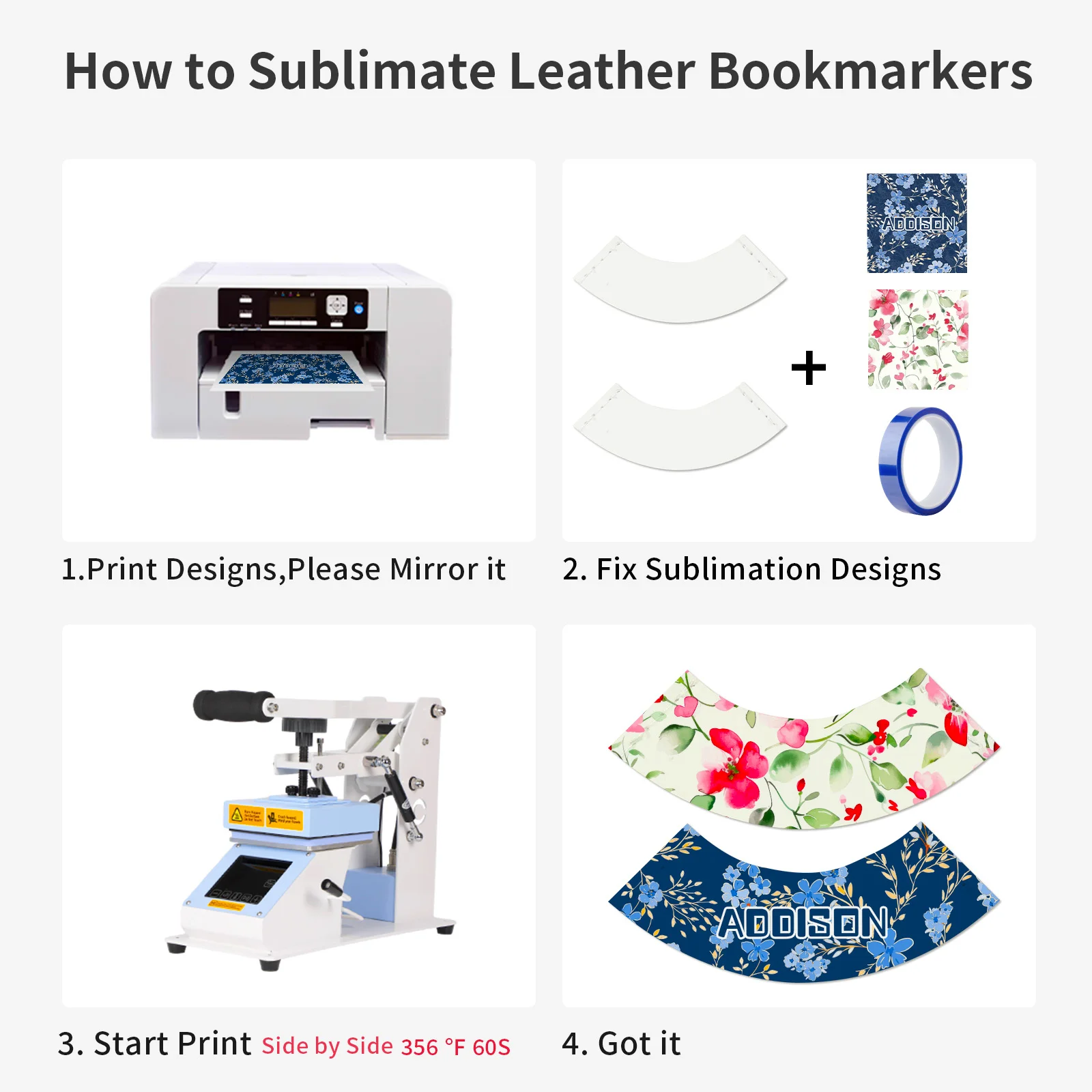 White Sublimation Bookmark (2.8*7cm, PU Leather) thumbnail 4