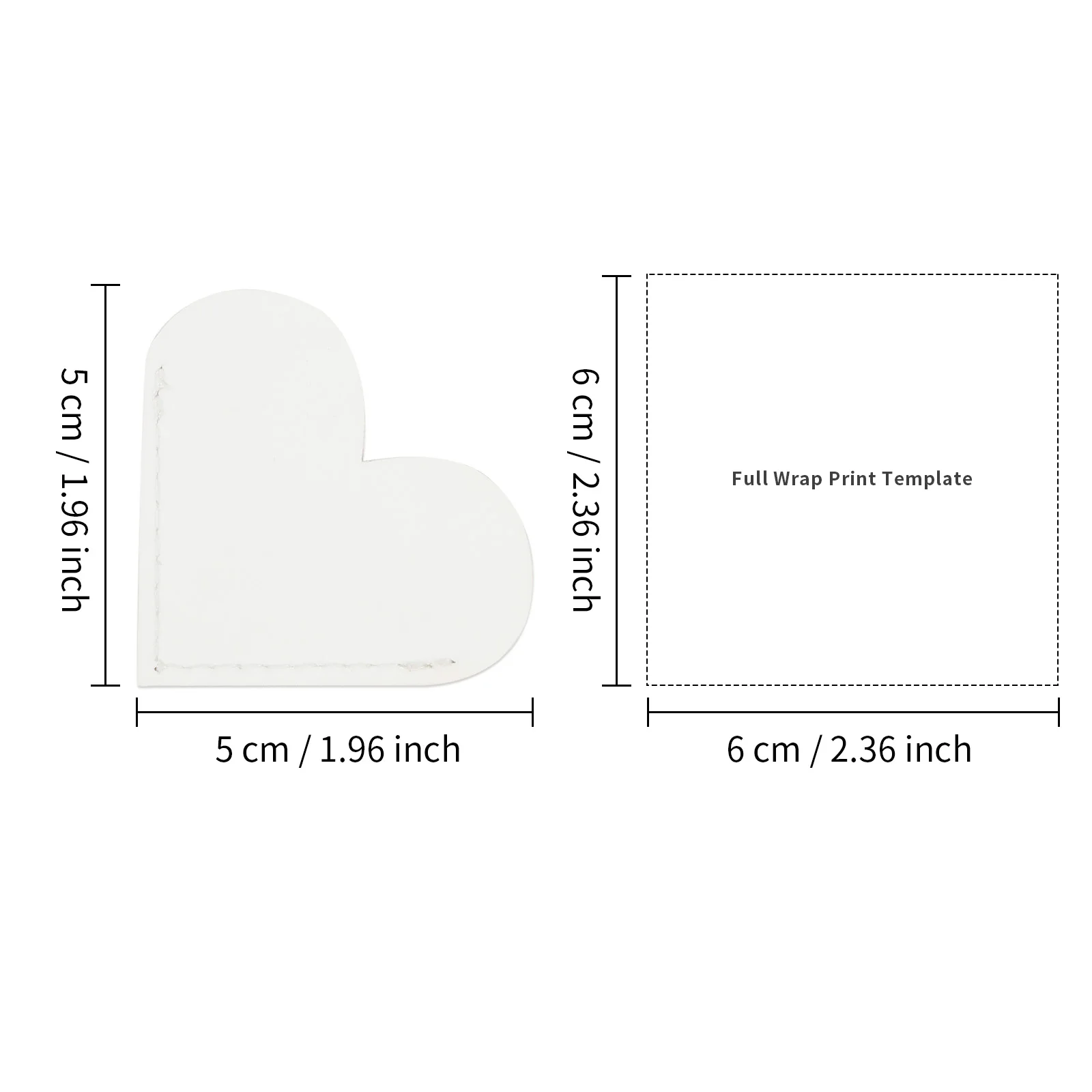 White Sublimation Bookmark (5.1*5.1cm, PU Leather) thumbnail 4