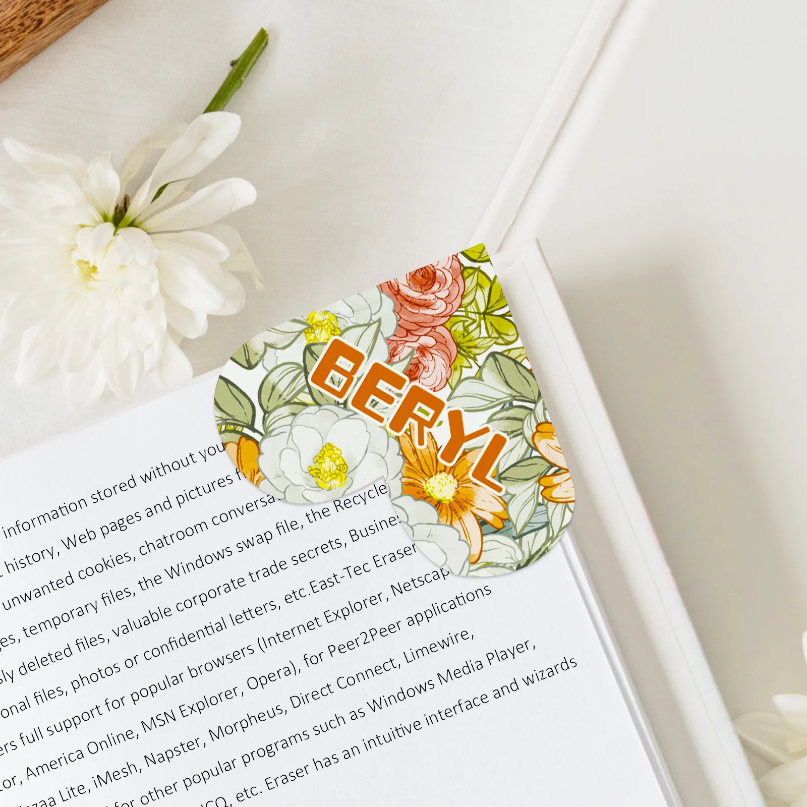 White Sublimation Bookmark (5.1*5.1cm, PU Leather) thumbnail 6