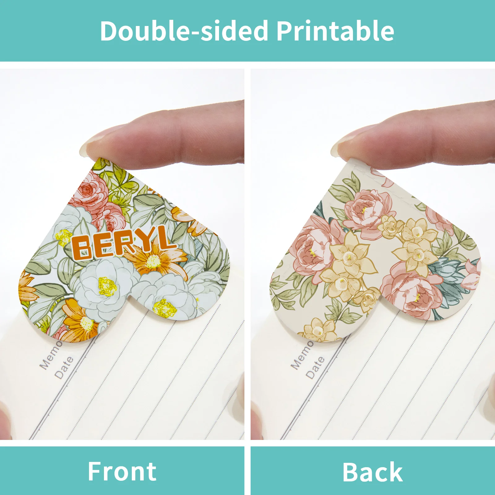 White Sublimation Bookmark (5.1*5.1cm, PU Leather) thumbnail 7