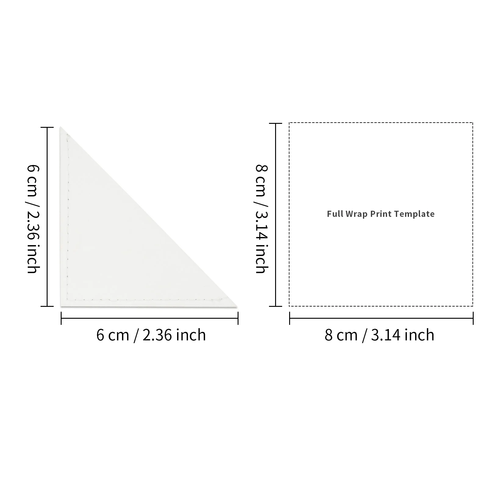 White Sublimation Bookmark (6*6*cm, PU Leather) thumbnail 3