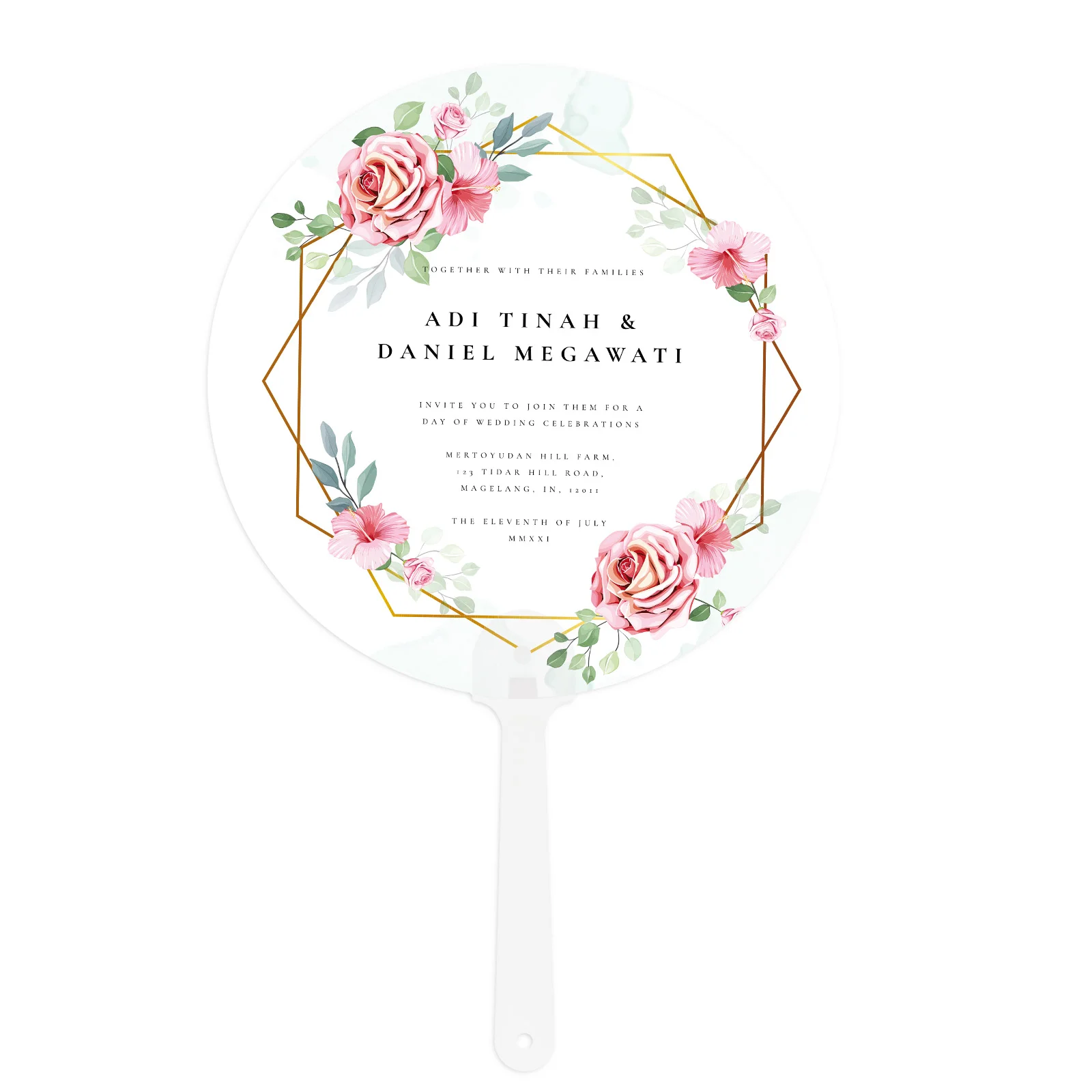 Sublimation PET Handheld Fan (Round,φ17.5*0.04cm) thumbnail 2
