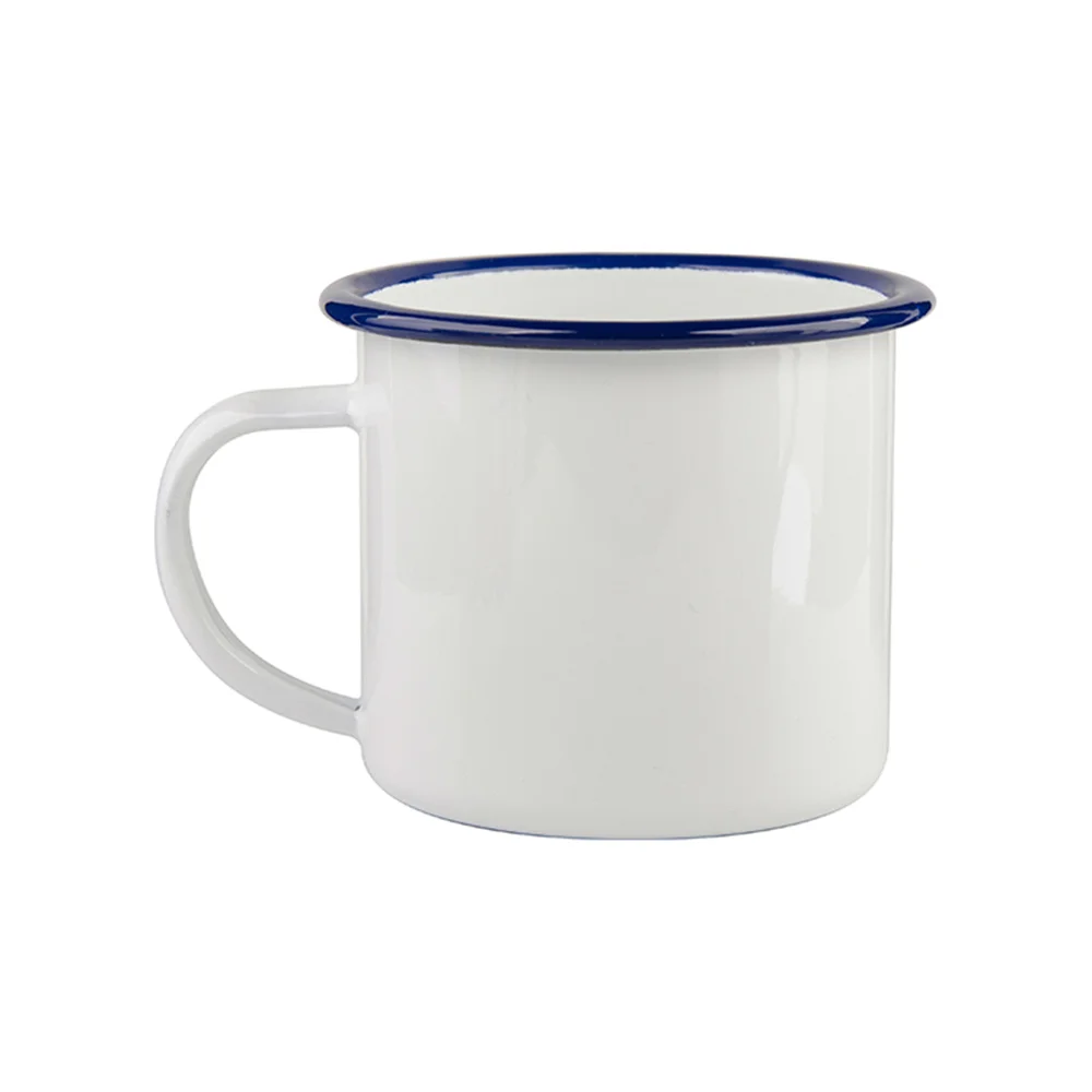 12oz/360ml Enamel Mug(Blue Edge) thumbnail 1