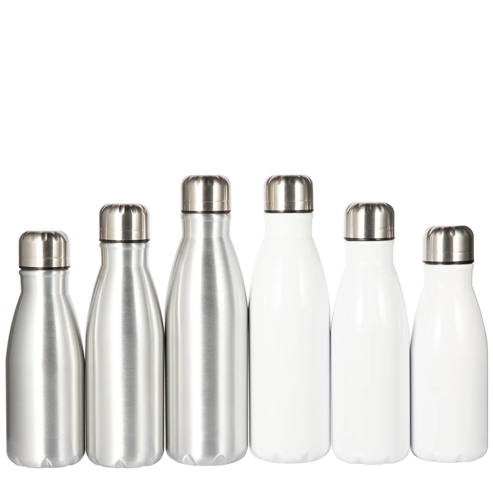 Aluminum Cola Shaped Bottle(15oz/450ml,Sublimation blank,Silver) thumbnail 3