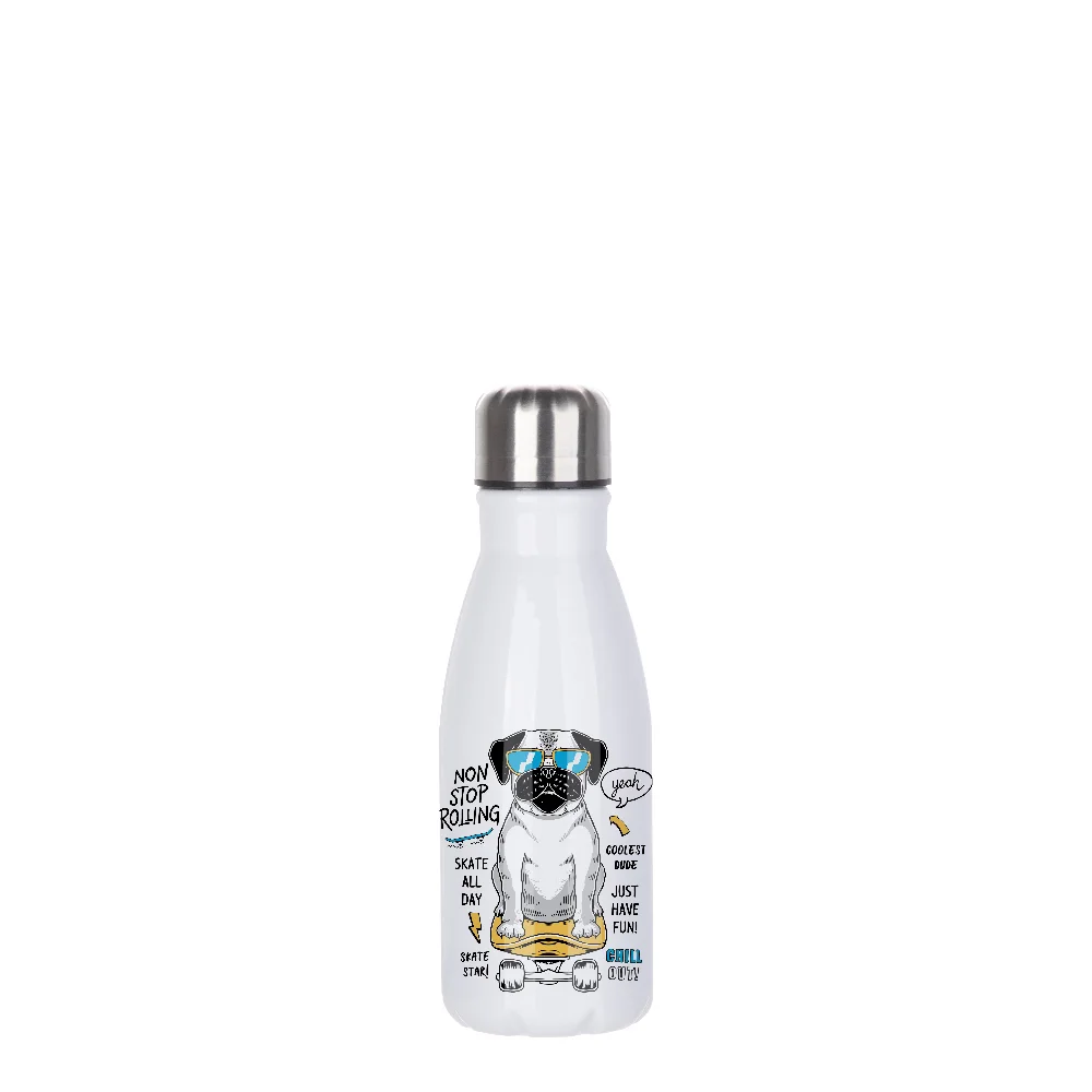 Aluminum Cola Shaped Bottle(15oz/450ml,Sublimation blank,White) thumbnail 2
