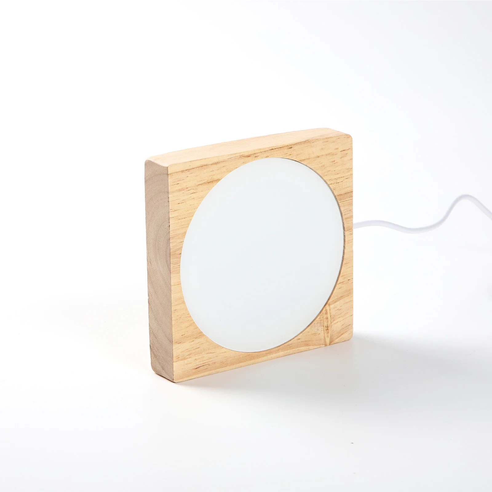 LED Night Light Wood Stand (Square,10x10x2cm) thumbnail 3