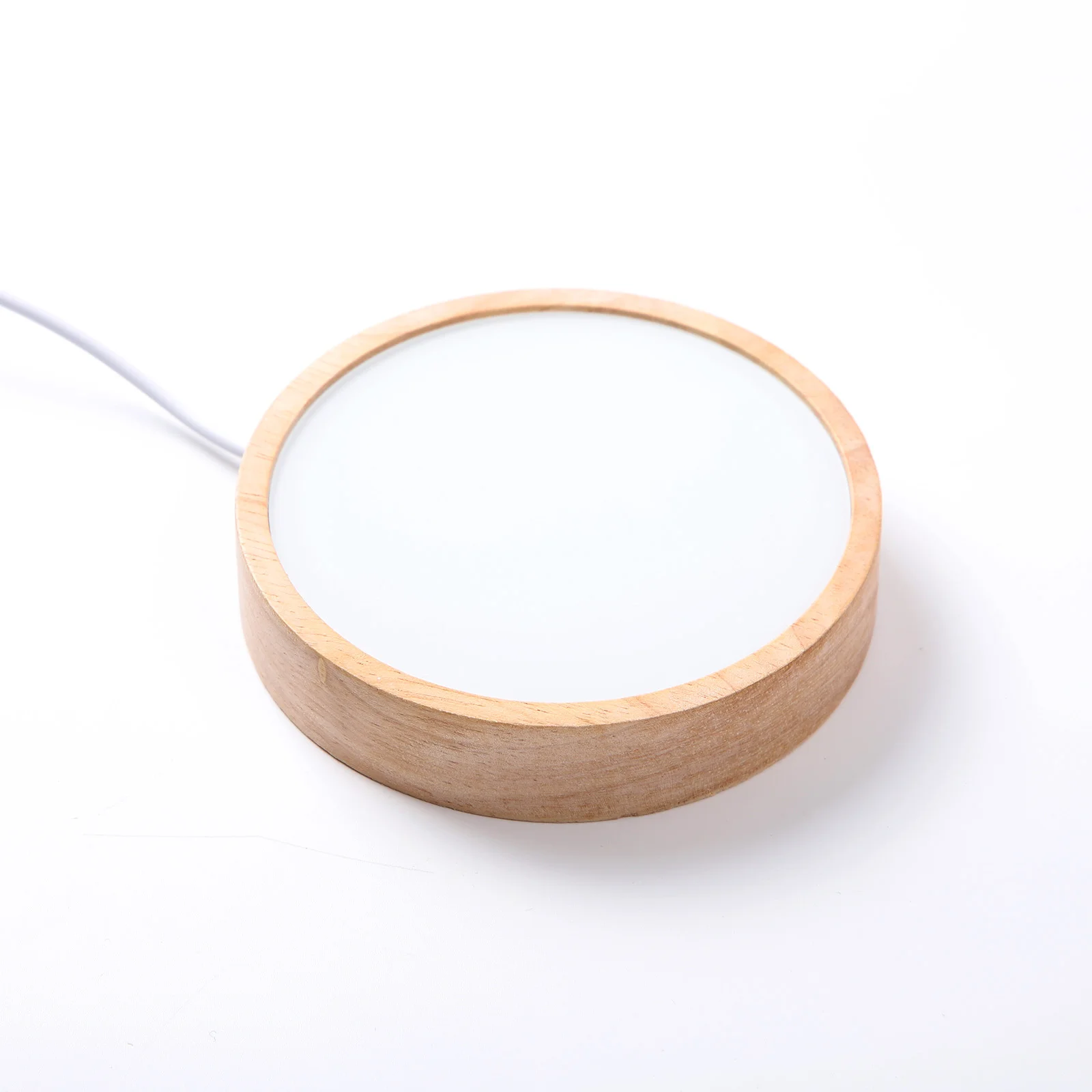 LED Night Light Wood Stand (Round,10x10x2cm) thumbnail 3