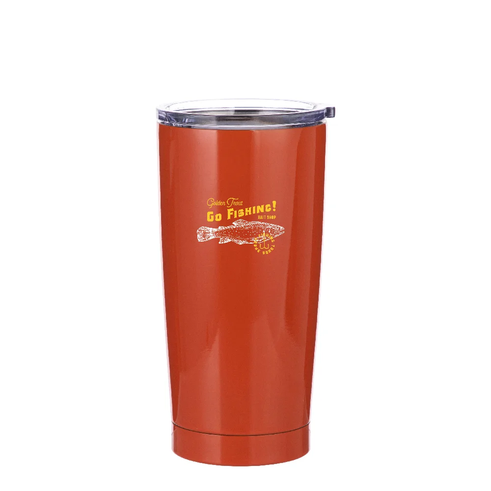Stainless Steel Tumbler(20oz/600ml,Sublimation blank,Orange) thumbnail 4