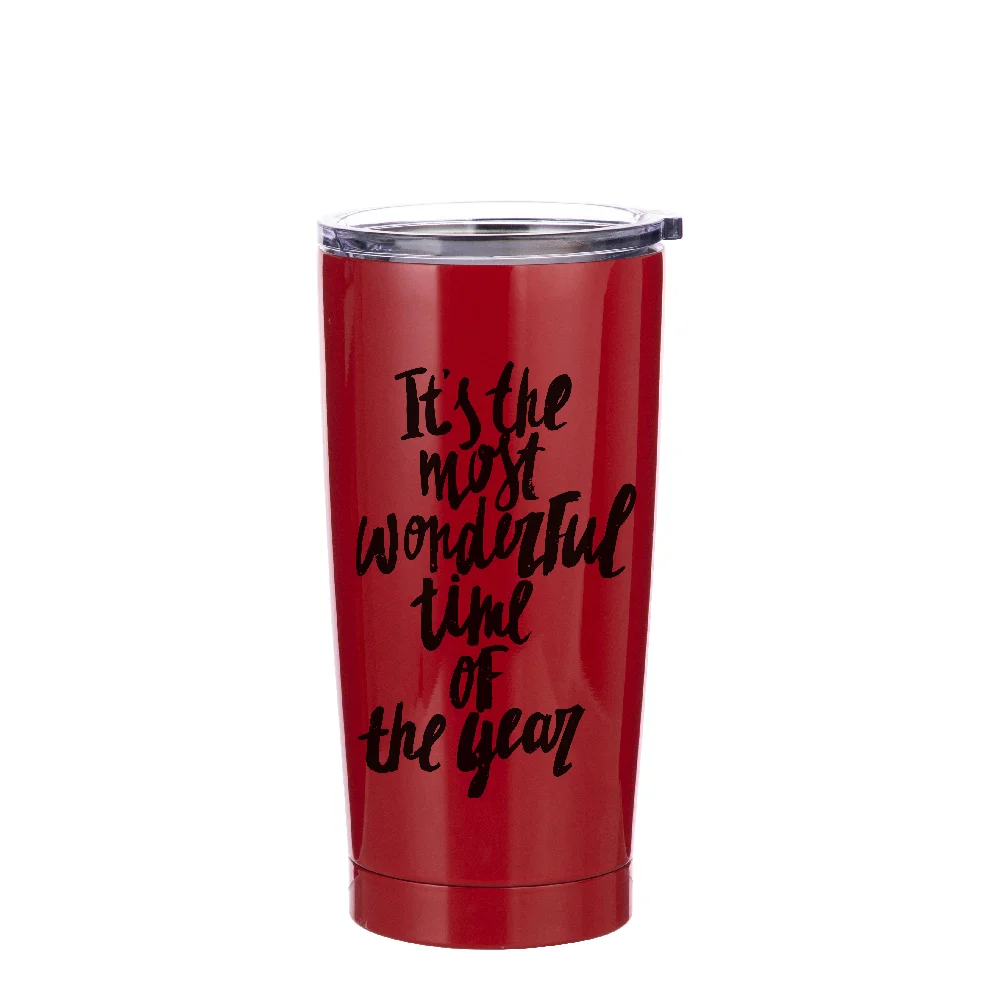 Stainless Steel Tumbler(20oz/600ml,Sublimation blank,Red) thumbnail 2