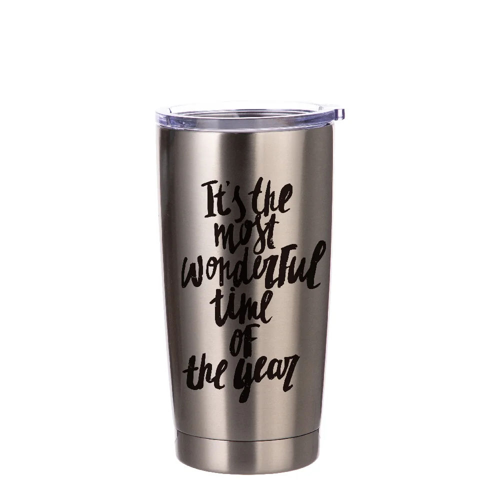 Stainless Steel Tumbler(20oz/600ml,Sublimation blank,Silver) thumbnail 2