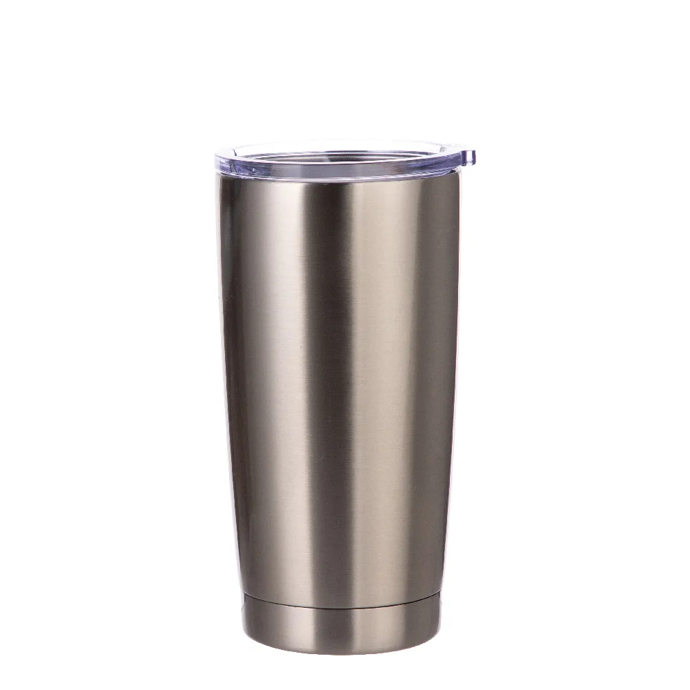 Stainless Steel Tumbler(20oz/600ml,Sublimation blank,Silver) thumbnail 1