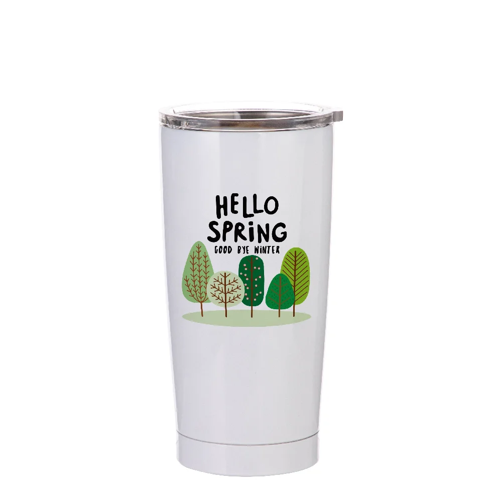 Stainless Steel Tumbler(20oz/600ml,Sublimation blank,White) thumbnail 2