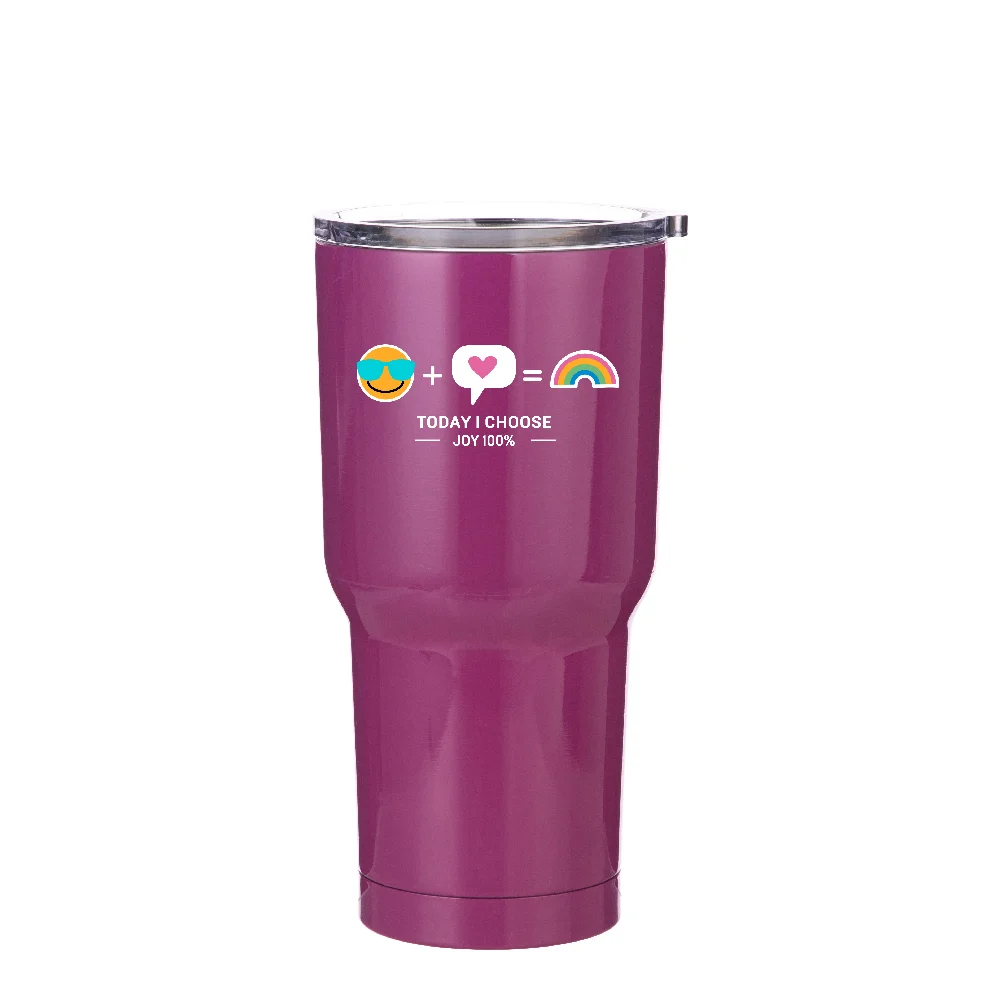 Stainless Steel Tumbler(30oz/900ml,Sublimation blank,Purple) thumbnail 3