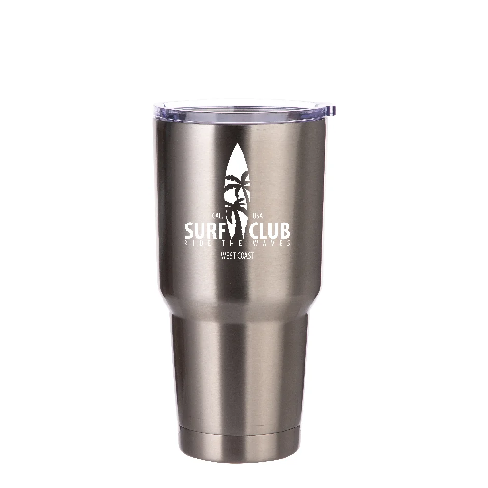 Stainless Steel Tumbler(30oz/900ml,Sublimation blank,Silver) thumbnail 3