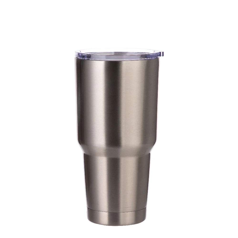 Stainless Steel Tumbler(30oz/900ml,Sublimation blank,Silver) thumbnail 1