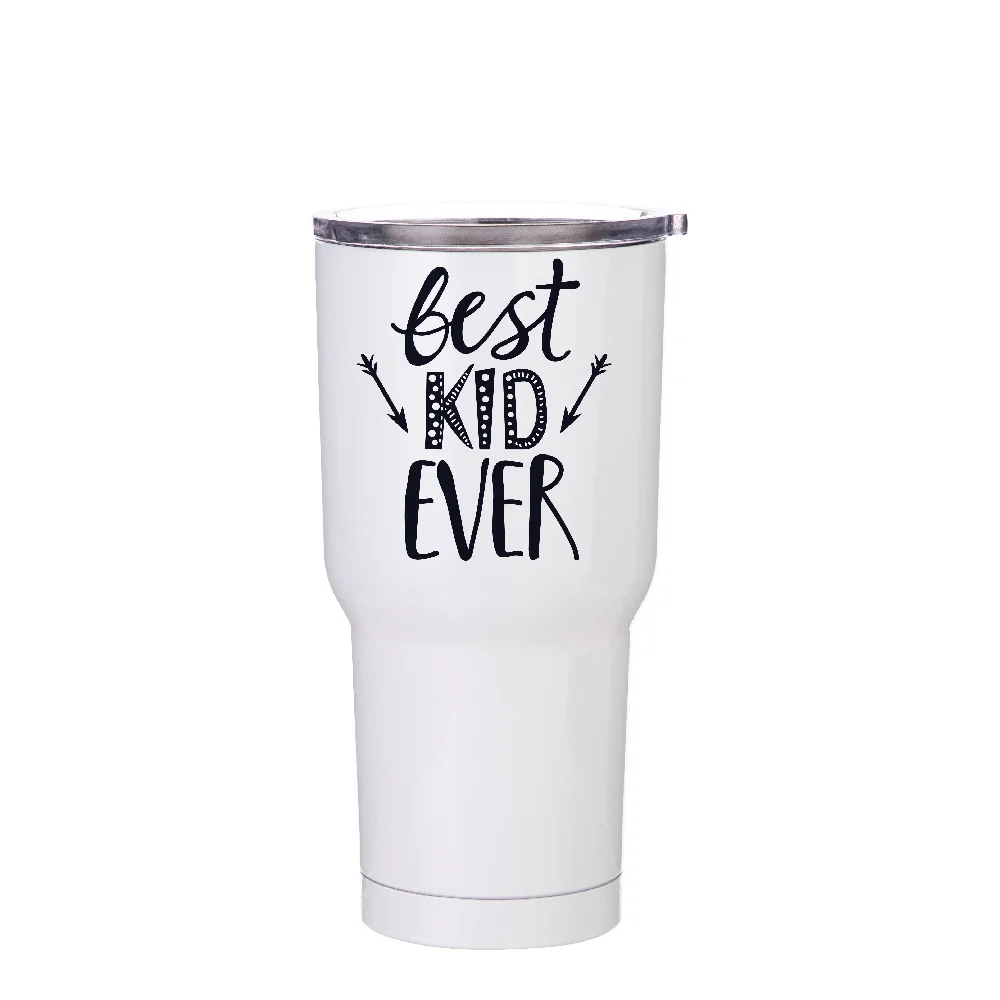 Stainless Steel Tumbler(30oz/900ml,Sublimation blank,White) thumbnail 2