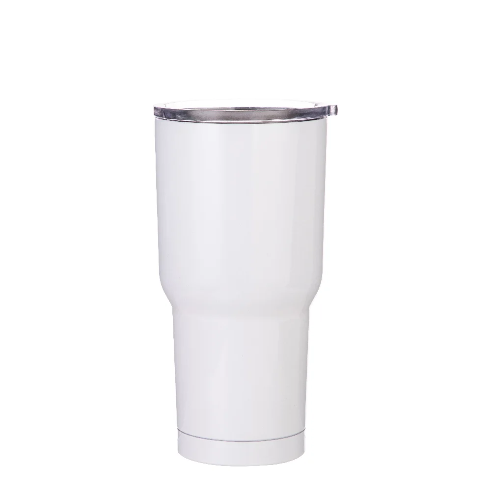 Stainless Steel Tumbler(30oz/900ml,Sublimation blank,White) thumbnail 1