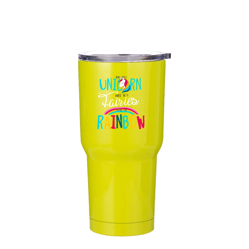 Stainless Steel Tumbler(30oz/900ml,Sublimation blank,Lemon Green) thumbnail 4
