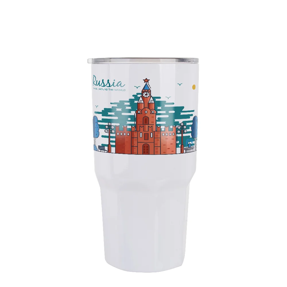 30oz Stainless Steel Large Tumbler(Other,Sublimation blank,White)