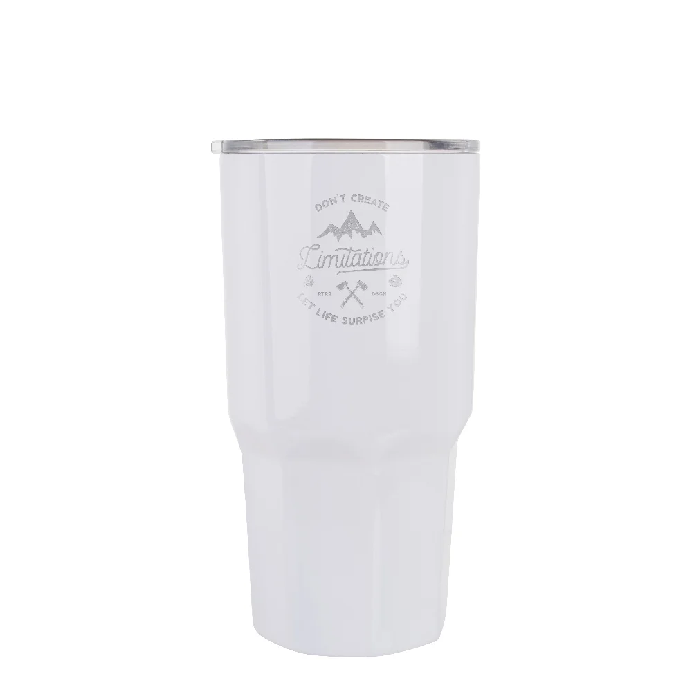 30oz Stainless Steel Large Tumbler(Other,Sublimation blank,White) thumbnail 3