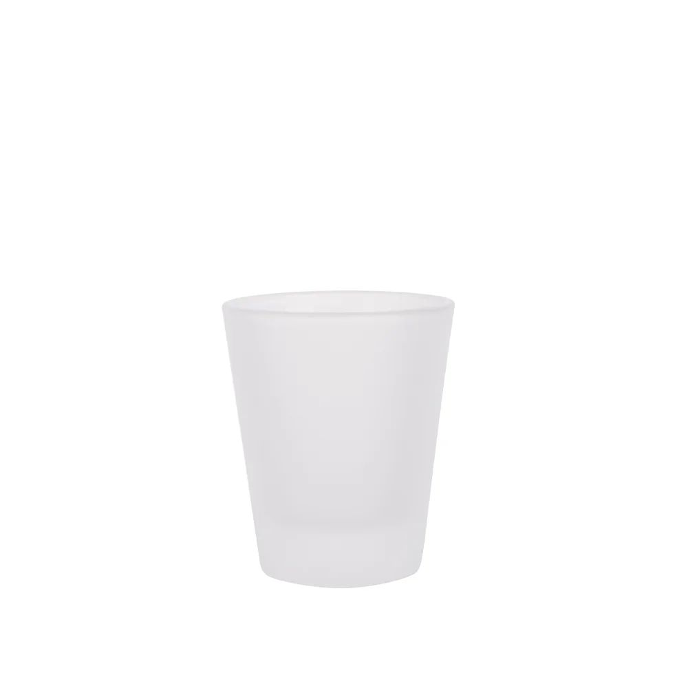 1.5oz Blank Sublimation Glass Shot Mug Frosted White thumbnail 3