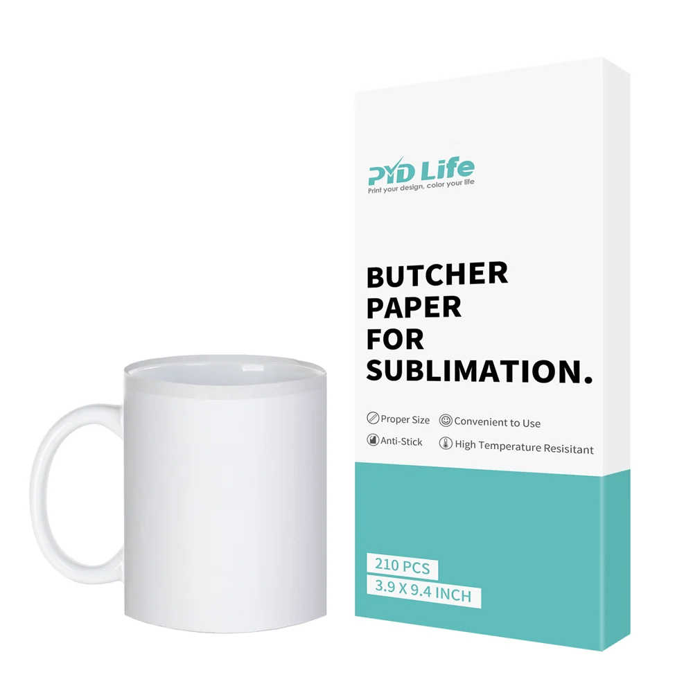 Butcher Paper 3.9 X 9.4 Inch Fit 11 OZ Mugs Print 210 Sheets thumbnail 1